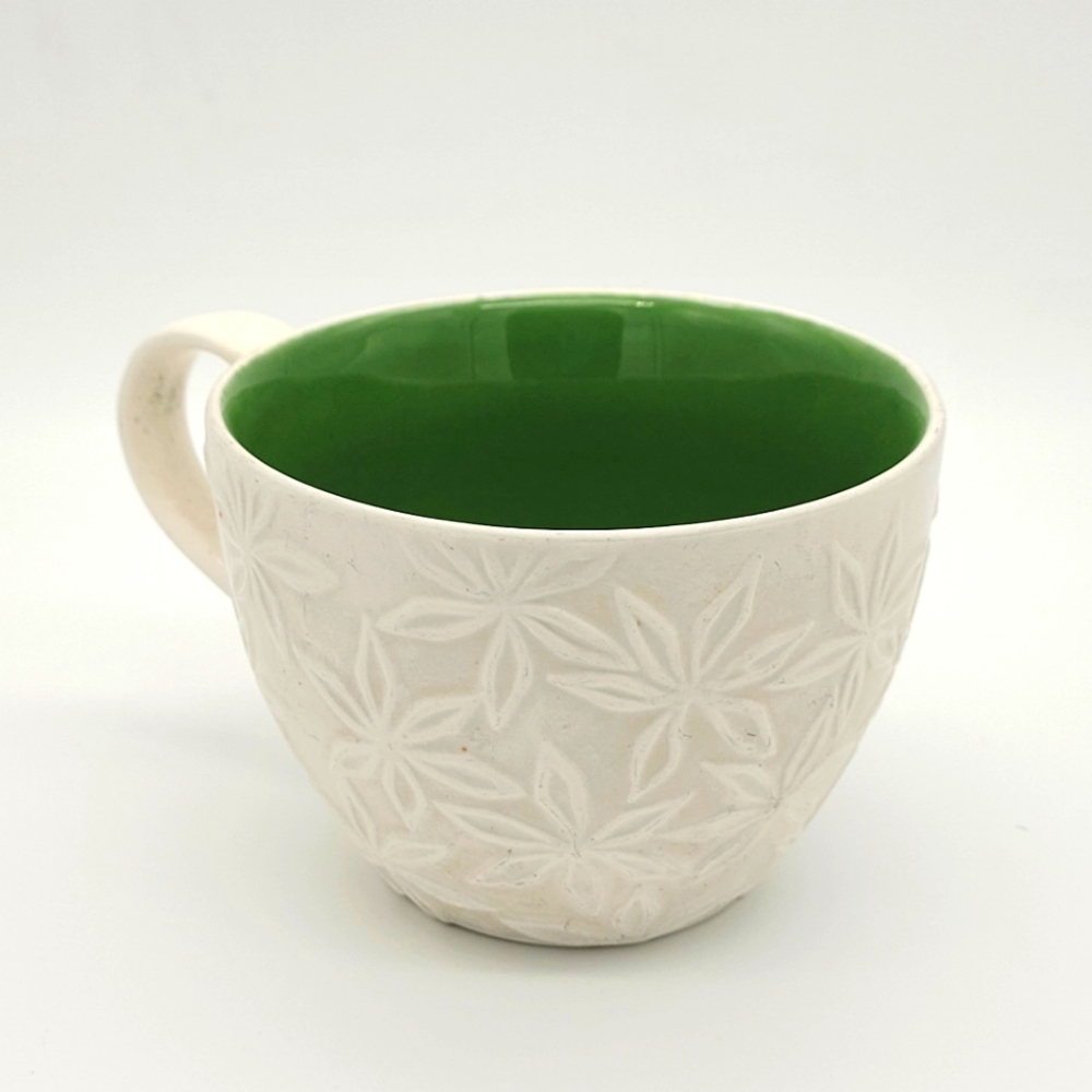 Starbucks Flower Embossed Mug, 2008 14.9oz